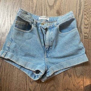 American Apparel Highwaisted jean shorts
